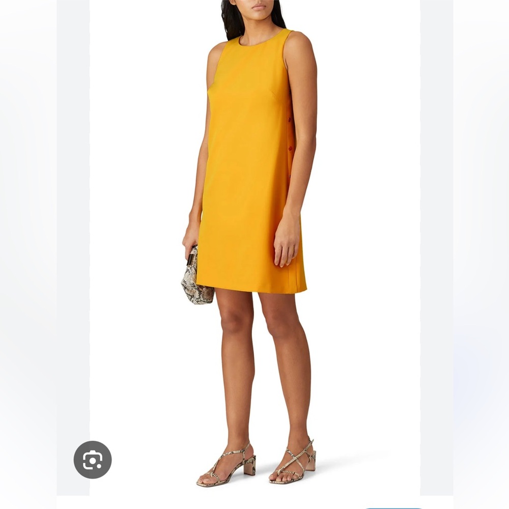 Lauren Ralph Lauren Yellow Crewneck Shift Dress